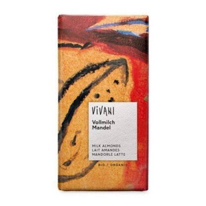 Био Млечен Шоколад с Цели Бадеми, Vivani, 100 g