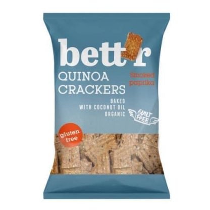 Киноа крекери с опушен червен пипер, БЕЗ ГЛУТЕН, 100g, Bettr