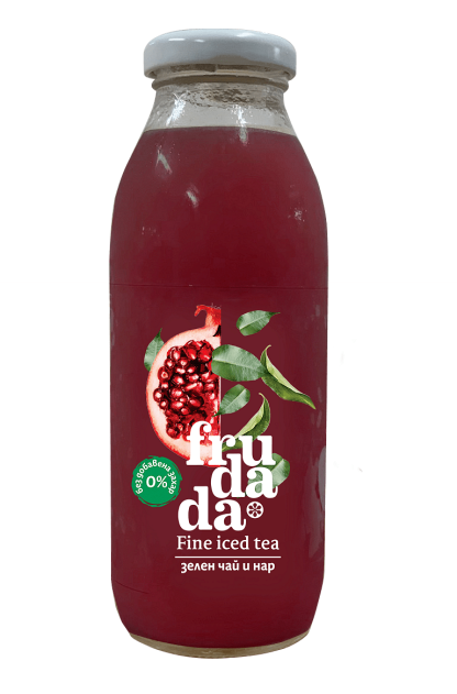 Студен Зелен Чай с Нар, 300ml, Frudada